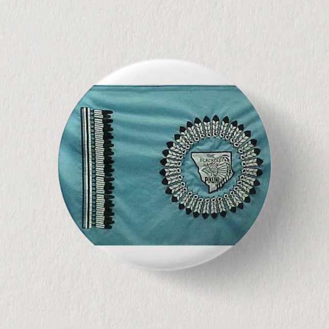 Blackfeet Nation Flag Button (Front)