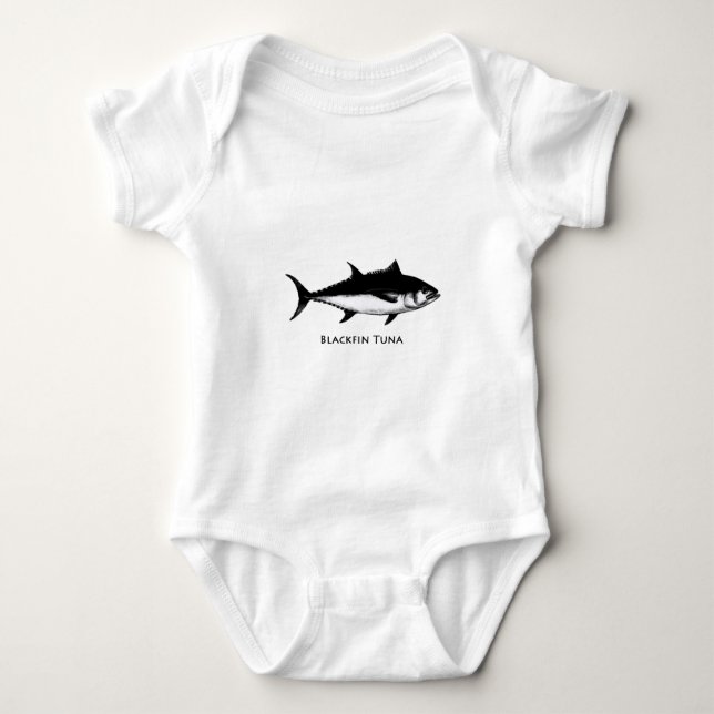Blackfin Tuna (illustration) Baby Bodysuit (Front)