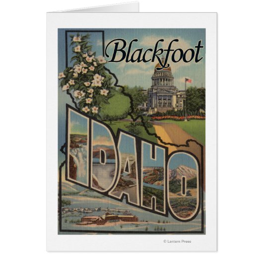 Blackfoot, Idaho - Large Letter Scenes Cards (Front)