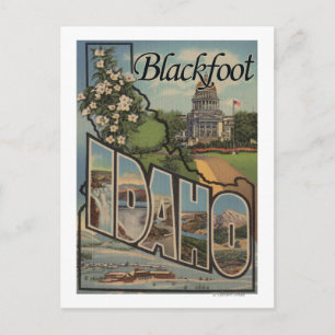 Blackfoot, Idaho - Large Letter Scenes Postcard