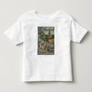 Blackfoot, Idaho - Large Letter Scenes Toddler T-shirt