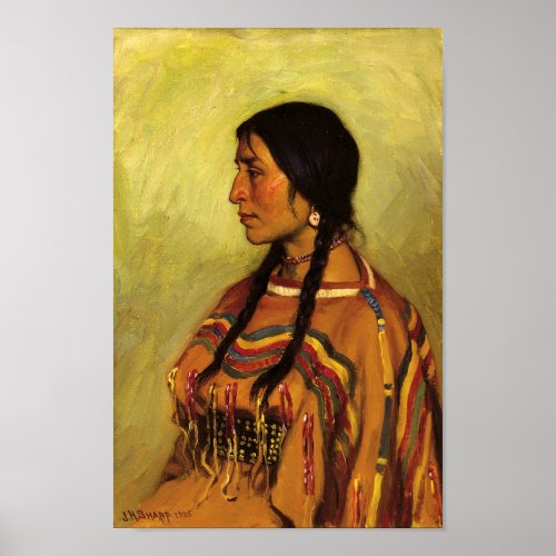 Blackfoot Indian Girl Poster