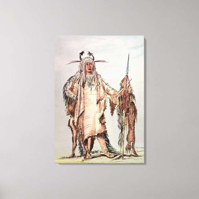 Blackfoot Indian Pe-Toh-Pee-Kiss, The Eagle Ribs Canvas Print (Front)