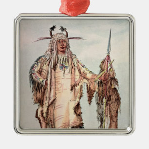 Blackfoot Indian Pe-Toh-Pee-Kiss, The Eagle Ribs Metal Ornament