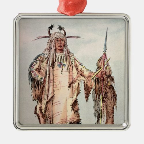 Blackfoot Indian Pe_Toh_Pee_Kiss The Eagle Ribs Metal Ornament