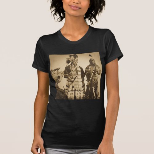 Blackfoot Indians Chief and Warrior Vintage T_Shirt