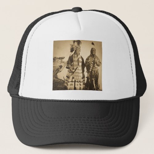 Blackfoot Indians Chief and Warrior Vintage Trucker Hat