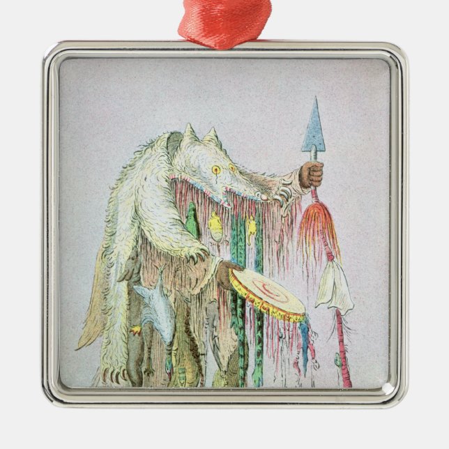 Blackfoot Medicine Man Metal Ornament (Front)