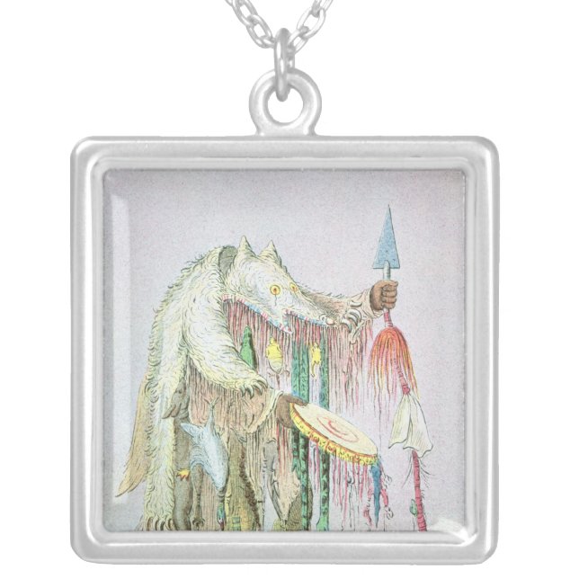 Blackfoot Medicine Man Silver Plated Necklace (Front)