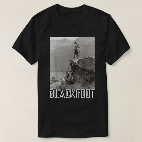 Blackfoot Native American Indians At Glacier Natio T_Shirt