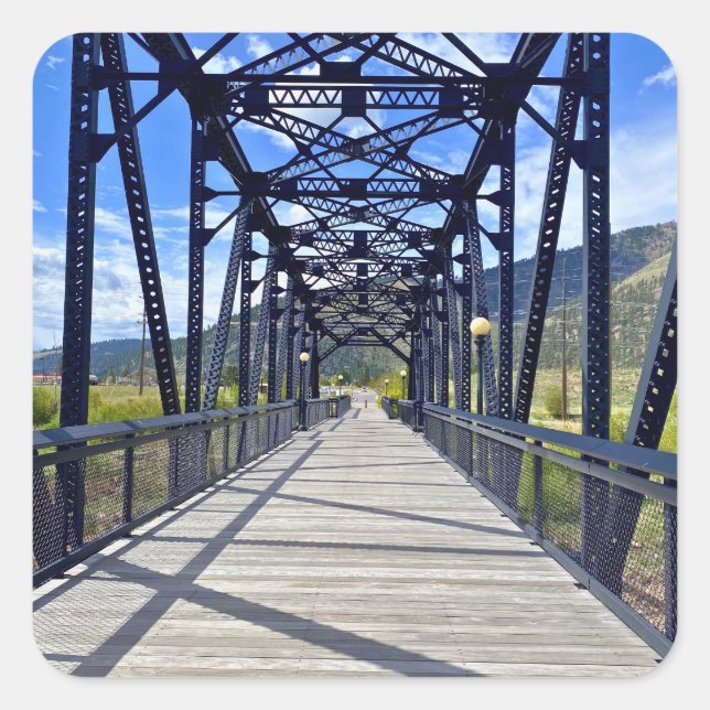 Blackfoot River Crossing Square Sticker (Front)