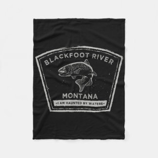 Blackfoot River Montana - Fly Fishing Shirt Fleece Blanket