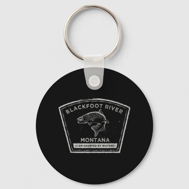 Blackfoot River Montana - Fly Fishing Shirt  Keychain (Front)