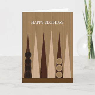 Blackgammon Happy birthday card