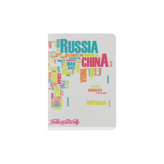 BlackGirlFly Map Passport Cover