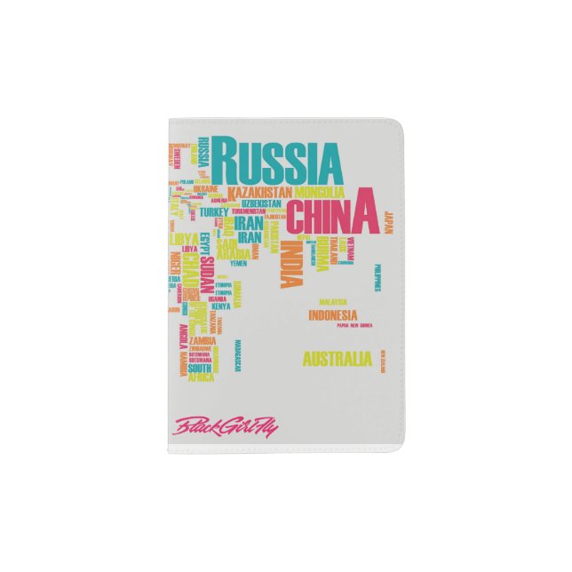 BlackGirlFly Map Passport Cover (Front)