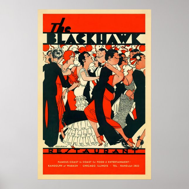 Blackhawk jazz poster - Chicago - 1930s 2 (Front)