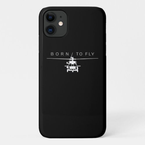 Blackhawk Military Aviation Helicopter Pilot Gift iPhone 11 Case