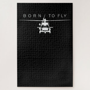 Blackhawk Military Aviation Helicopter Pilot Gift Jigsaw Puzzle