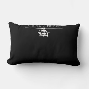 Blackhawk Military Aviation Helicopter Pilot Gift Lumbar Pillow