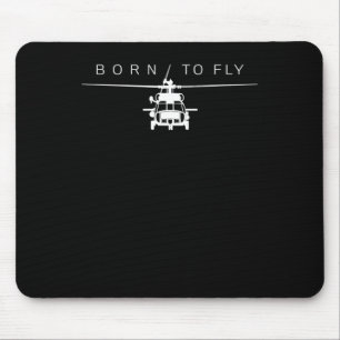 Blackhawk Military Aviation Helicopter Pilot Gift Mouse Pad