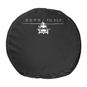 Blackhawk Military Aviation Helicopter Pilot Gift Pouf