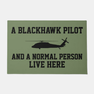 Blackhawk Pilot and Normal Person Doormat