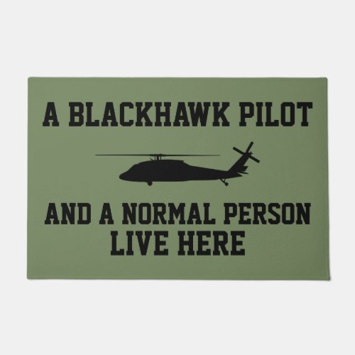 Blackhawk Pilot and Normal Person Doormat