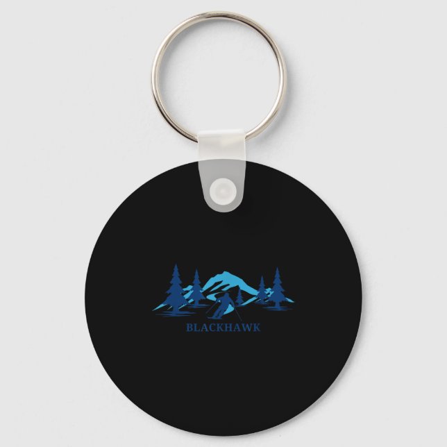 Blackhawk wisconsin ski resort skiing skier  keychain (Front)