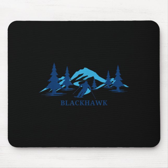 Blackhawk wisconsin ski resort skiing skier  mouse pad (Front)