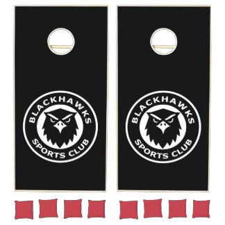 Blackhawks Sports Club Cornhole Board Cornhole Set
