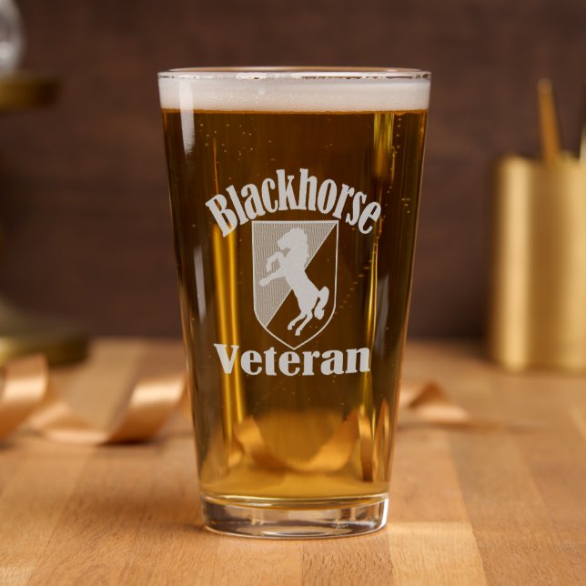 Blackhorse Veteran [11th Armored Cavalry] Pint Glass (Party)