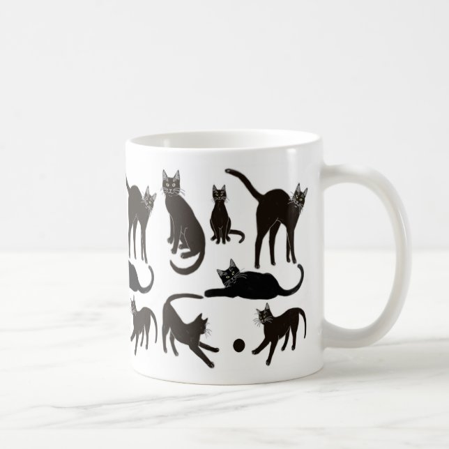 Blackie the Black Cat Mug (Right)