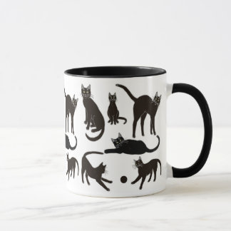 Blackie the Black Cat Ringer Mug