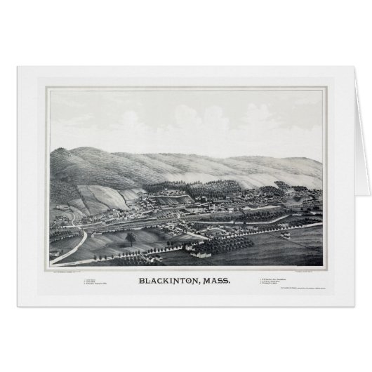 Blackinton, MA Panoramic Map - 1889 Cards (Front Horizontal)