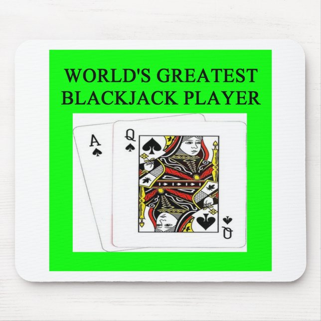 BLACKJACK 21 game player Mouse Pad (Front)