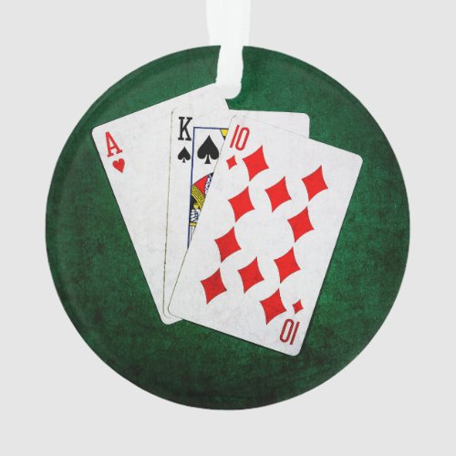 Blackjack 21 point _ Ace King Ten Ornament