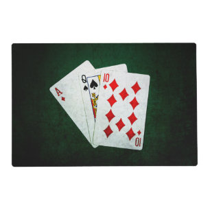 Blackjack 21 point - Ace, Queen, Ten Placemat