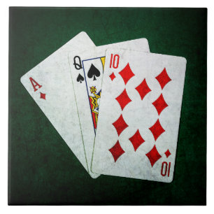 Blackjack 21 point - Ace, Queen, Ten Tile
