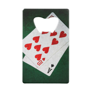 Blackjack 21 point - Ace, Ten Credit Card Bottle Opener