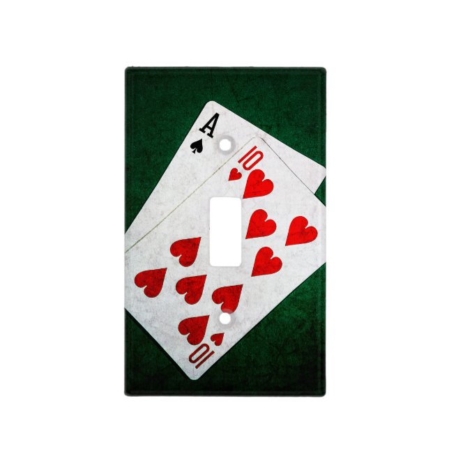 Blackjack 21 point - Ace, Ten Light Switch Cover (Front)
