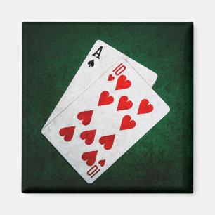 Blackjack 21 point - Ace, Ten Magnet