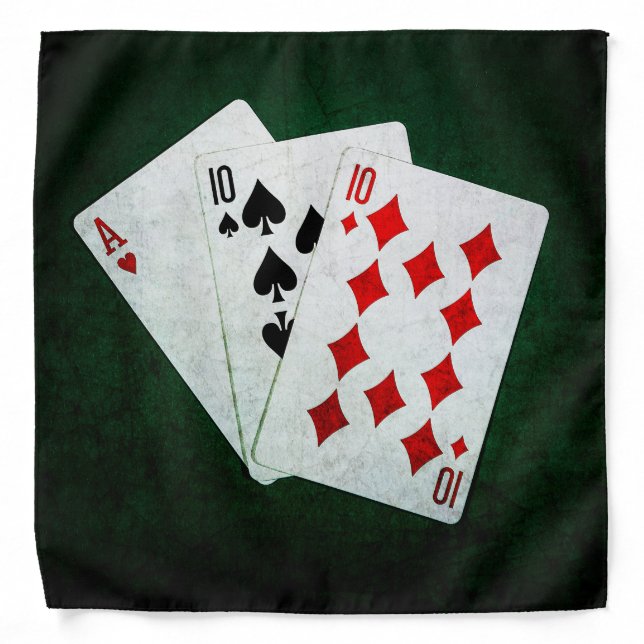Blackjack 21 point - Ace, Ten, Ten Bandana (Front)