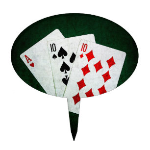 Blackjack 21 point - Ace, Ten, Ten Cake Topper