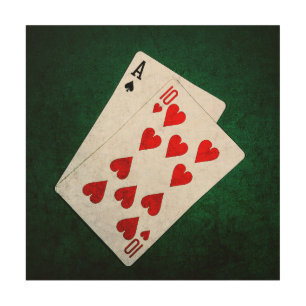 Blackjack 21 point - Ace, Ten Wood Wall Decor