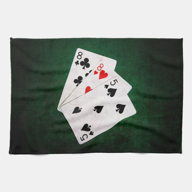Blackjack 21 point - Eight, Eight, Five Kitchen Towel (Horizontal)