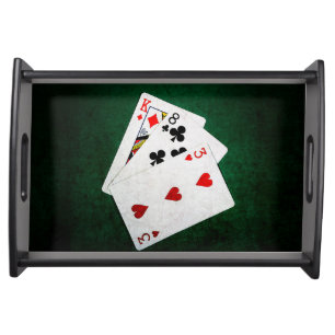 Blackjack 21 point - King, Eight, Three Serving Tray