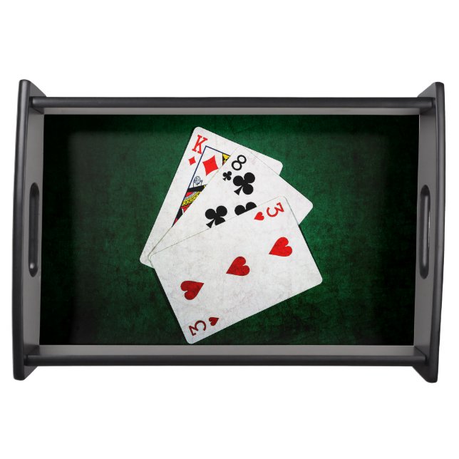 Blackjack 21 point - King, Eight, Three Serving Tray (Front)