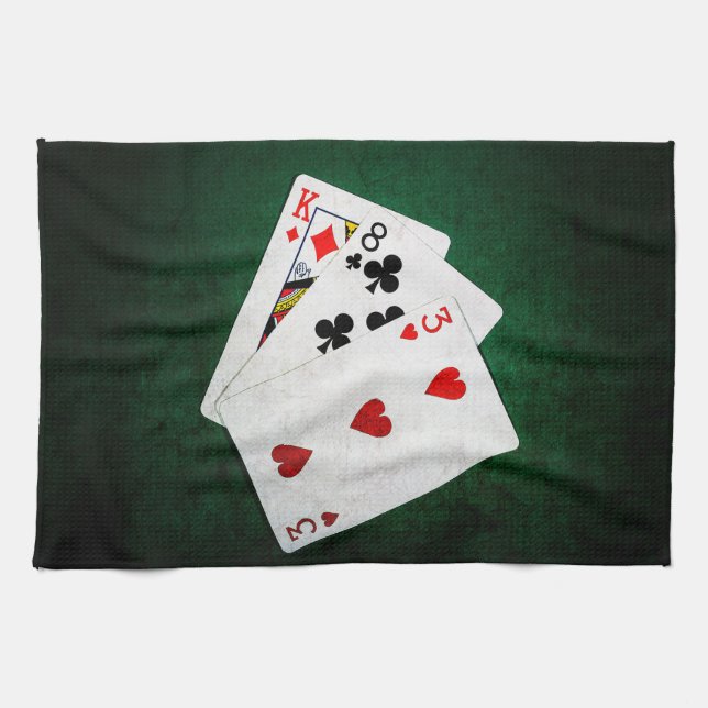 Blackjack 21 point - King, Eight, Three Towel (Horizontal)
