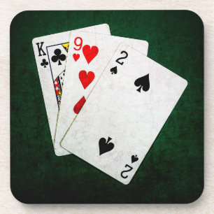 Blackjack 21 point - King, Nine, Two Drink Coaster